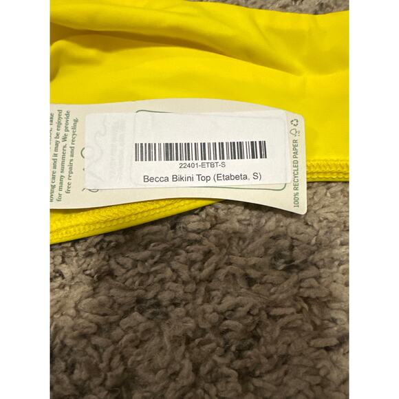 Seea Becca Bikini Top Yellow Size Small New with tags - Picture 3 of 4